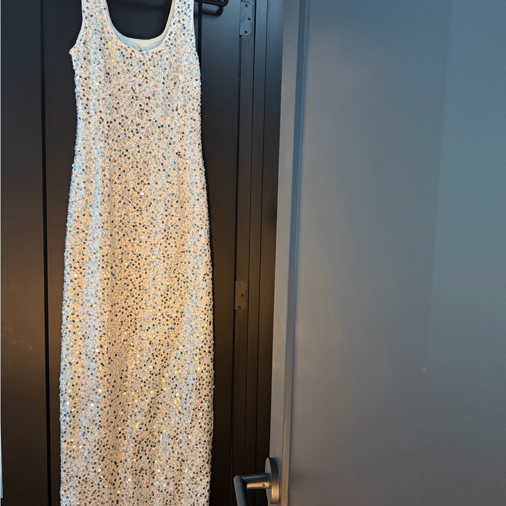 NWT Simkhai White Sequin Maxi Dress